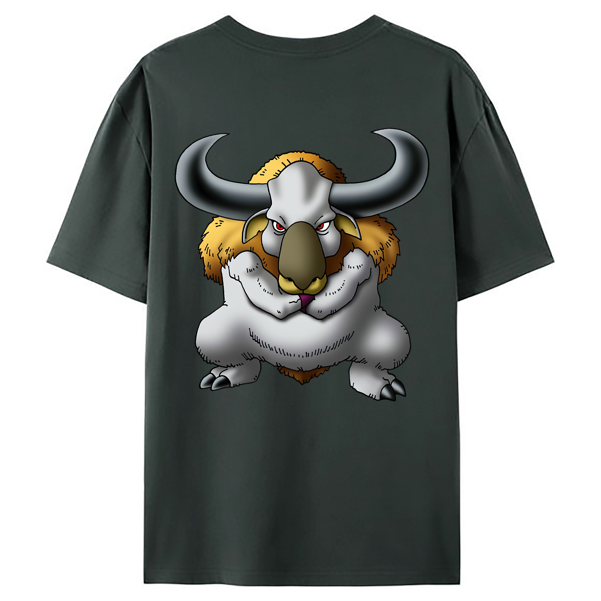 （画像用） ドラゴンクエスト Doragon Kuesuto Dragon Quest 綿100％ メンズ半袖Tシャツ（バックプリント） 通気性